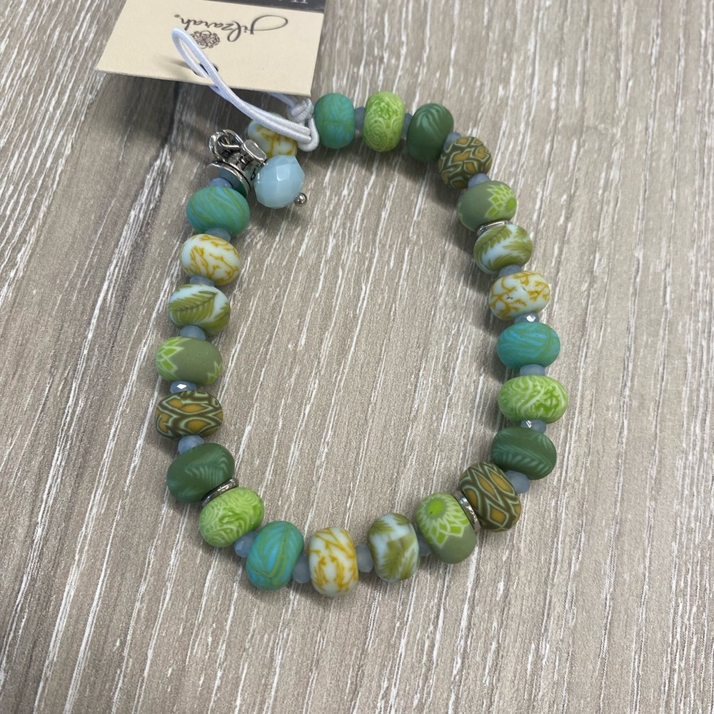Jilzarah Green Beaded Bracelet